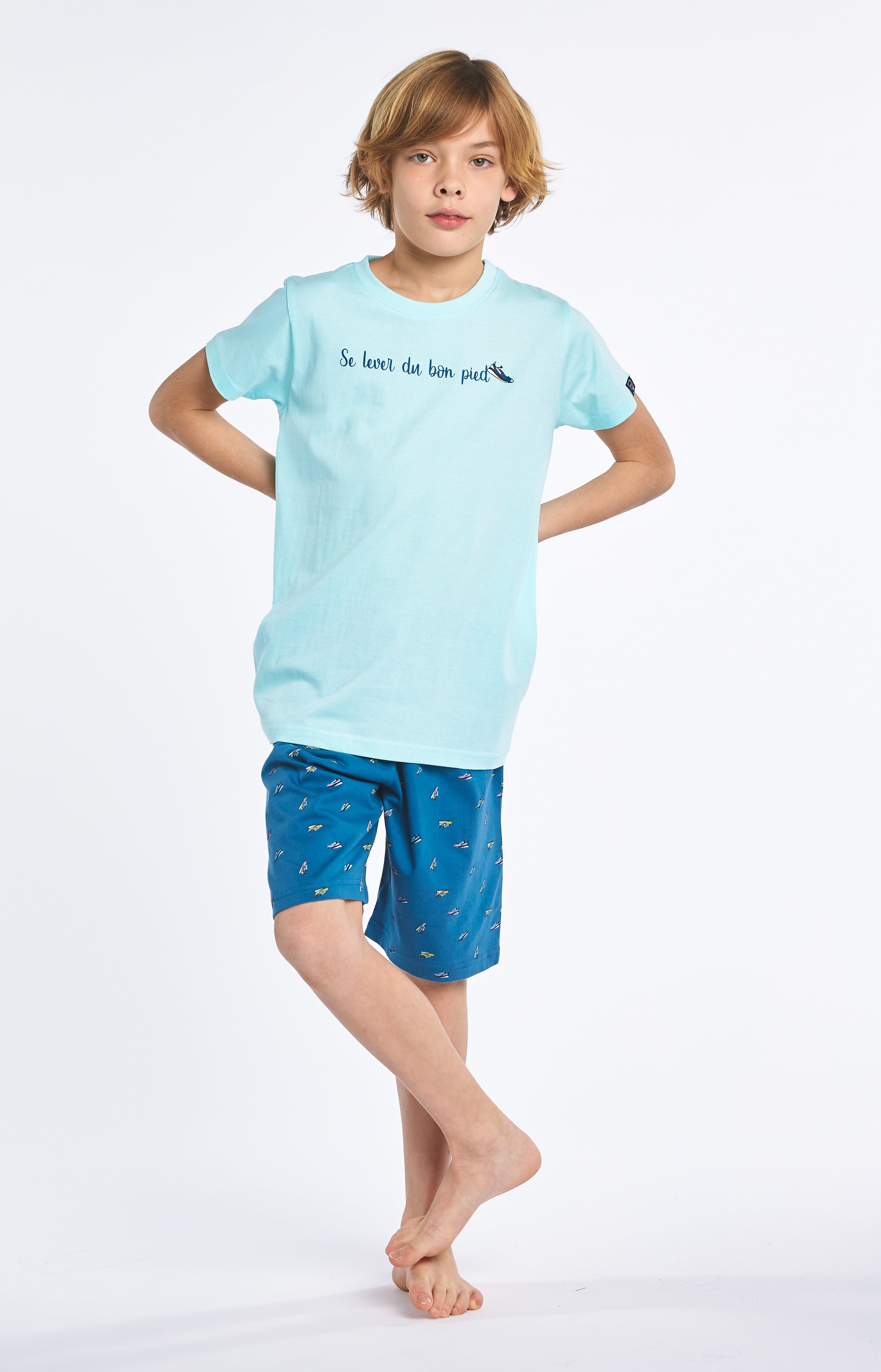 arthur-bob-sneakers-duck-pyjashort-enfant-bleu-8a image 4