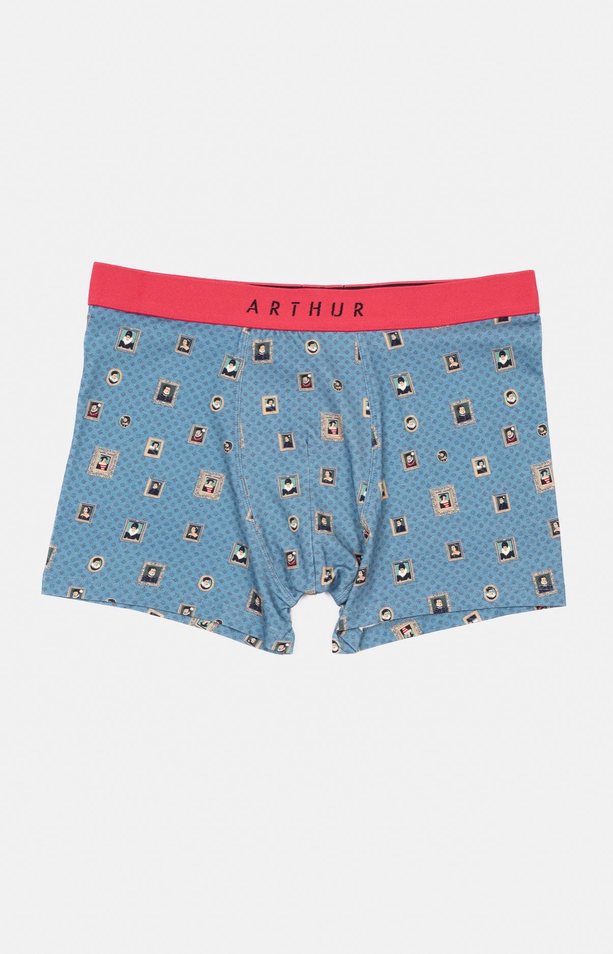 arthur-bob-cadre-bleu-boxer-coton-bio-homme-bleu image 3