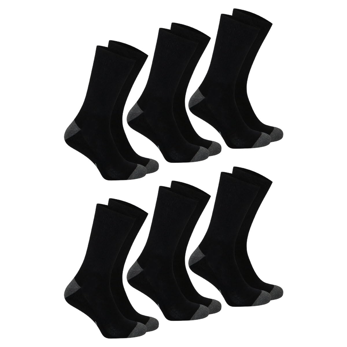 athena-ecopack-sport-mi-chaussettes-homme-noir-x6-43-46 image 3