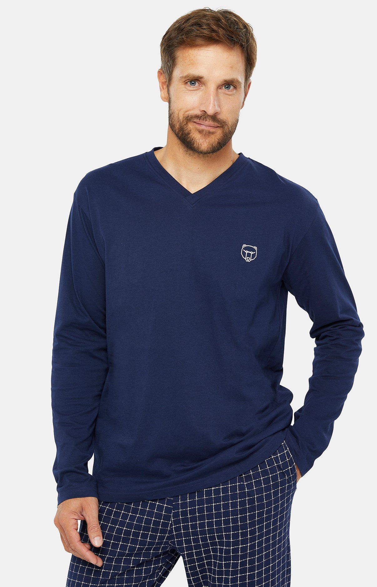 arthur-bob-classique-pyjama-homme-marine-m-coton image 5
