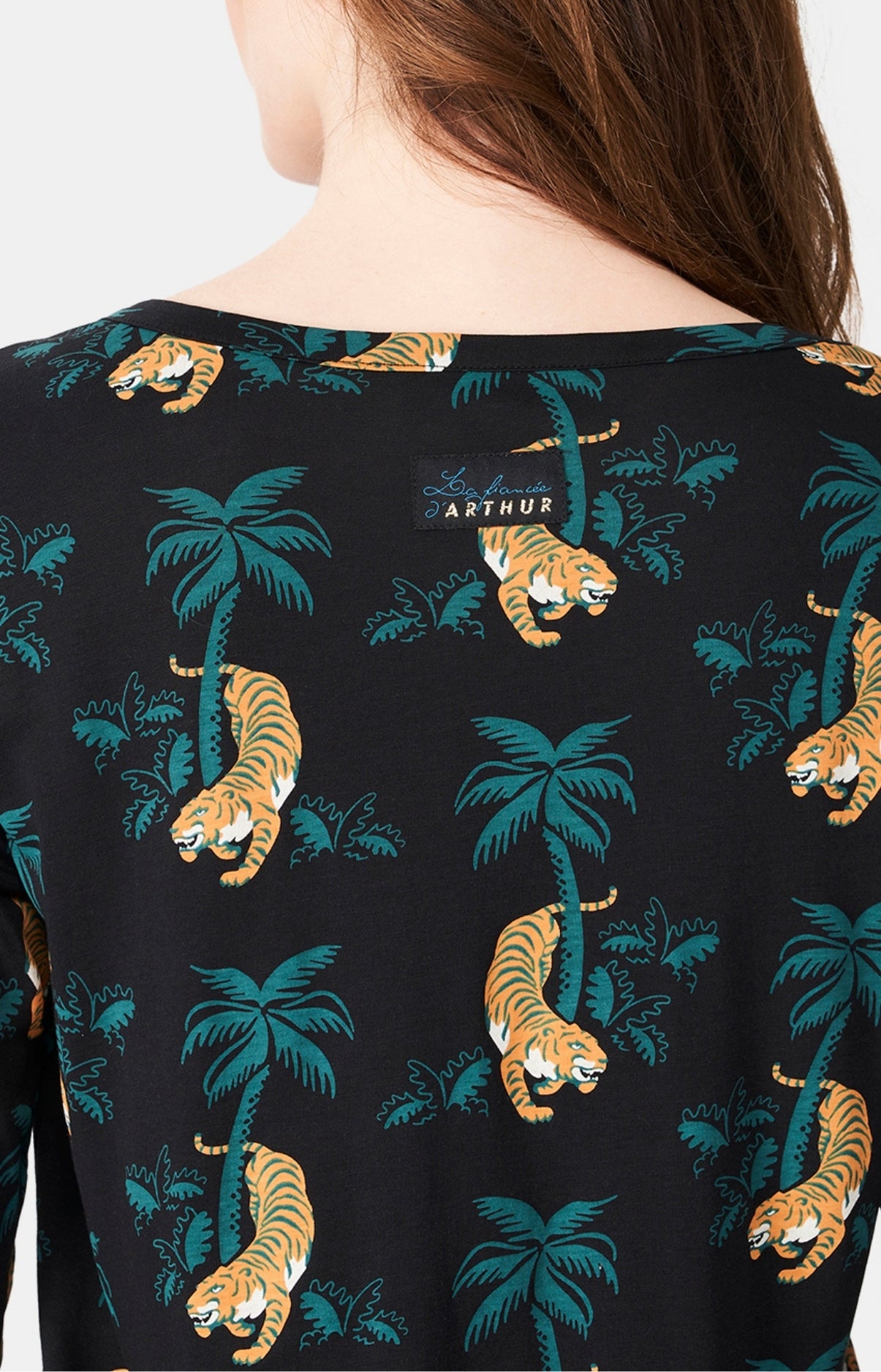 arthur-bob-liquette-tigre-chemise-de-nuit-noir-coton image 6