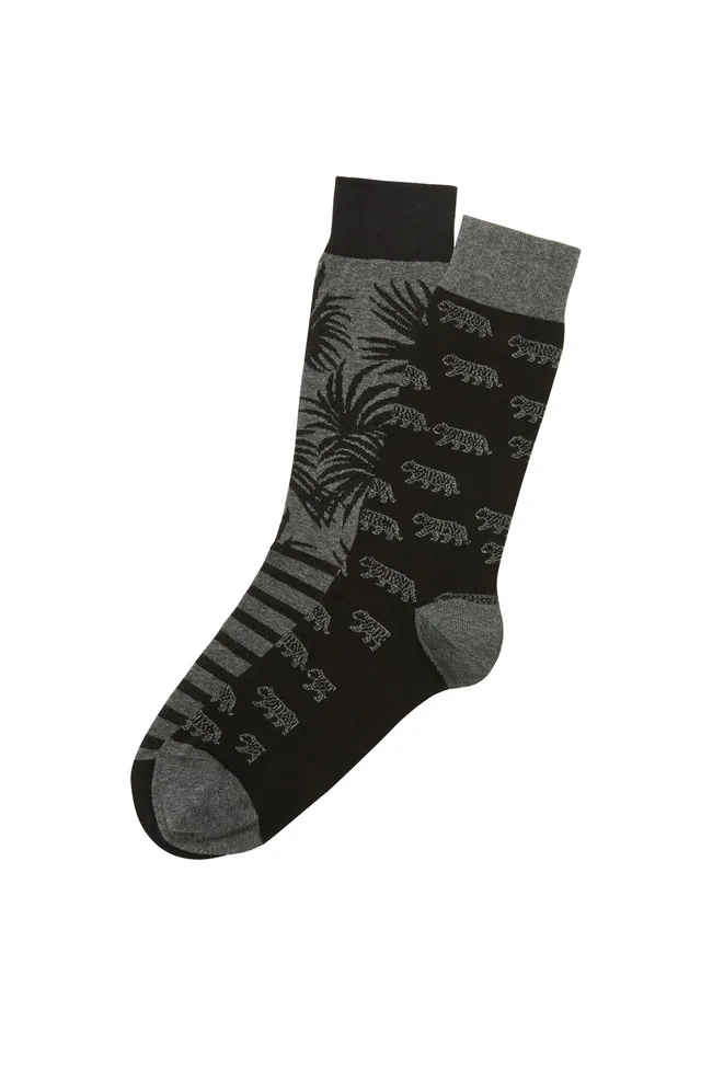 arthur-bob-les-associ-s-tigre-chaussettes-noir image 1