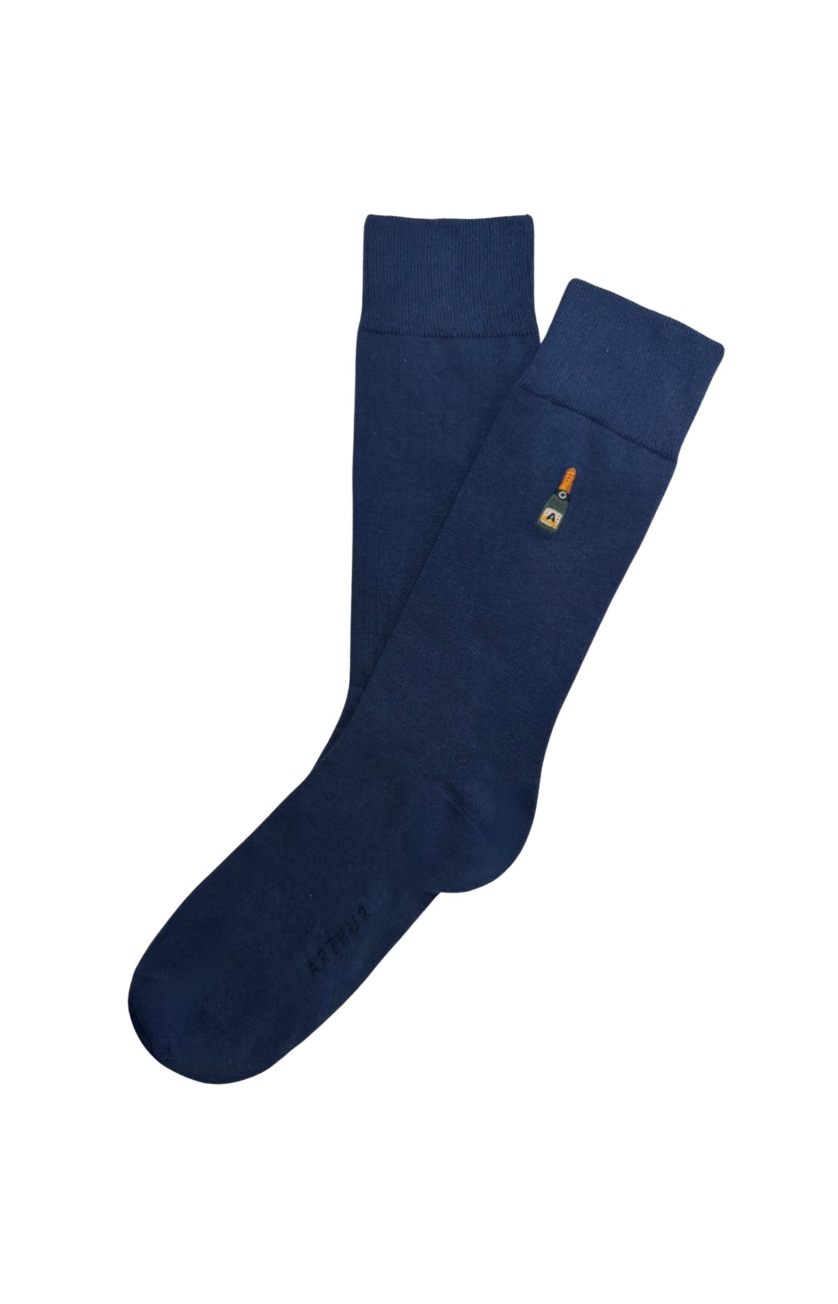 arthur-bob-chaussettes-brod-es-champagne-marine-40-46 image 1