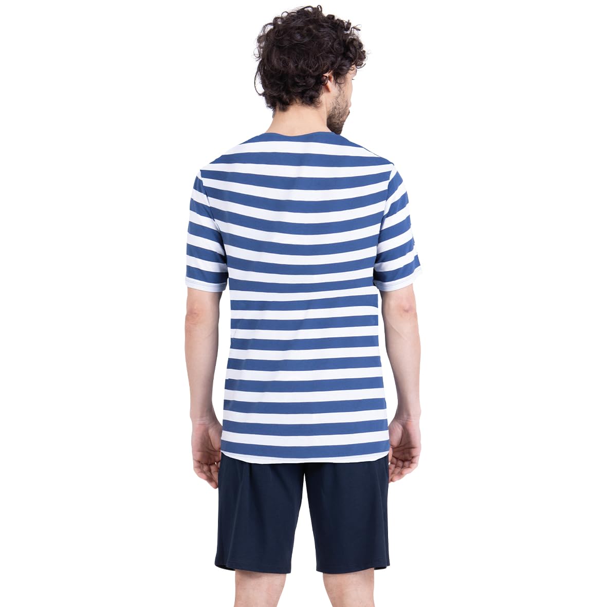 athena-easy-coton-pyjama-court-homme-ocean-club-rayures-l image 2