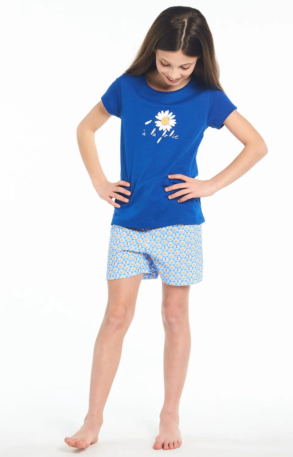 arthur-bob-pyjashort-paquerette-azur-coton-bio-4a image 1