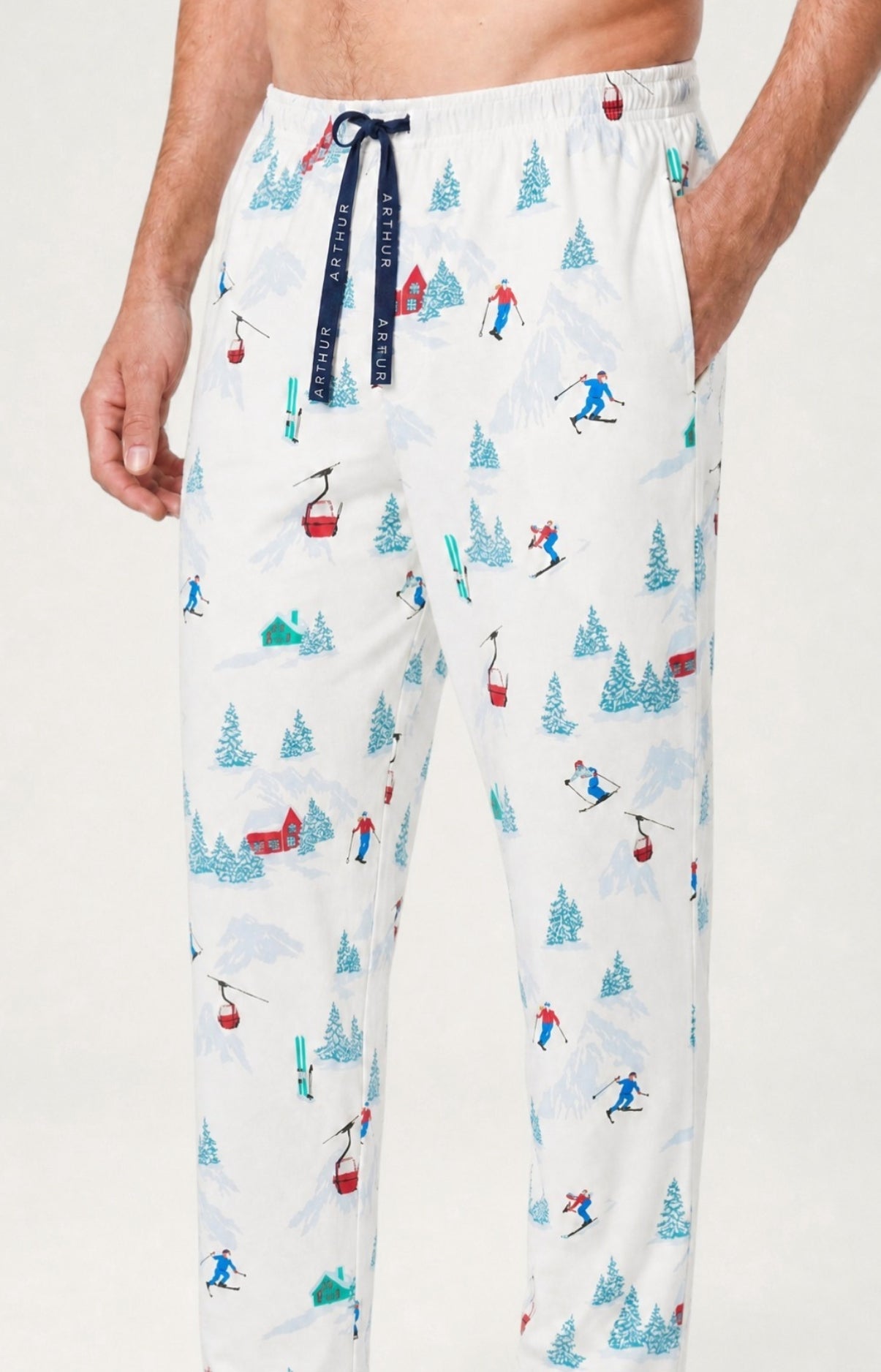 arthur-bob-pyjama-homme-blanc-coton-r-ves-au-sommet image 5