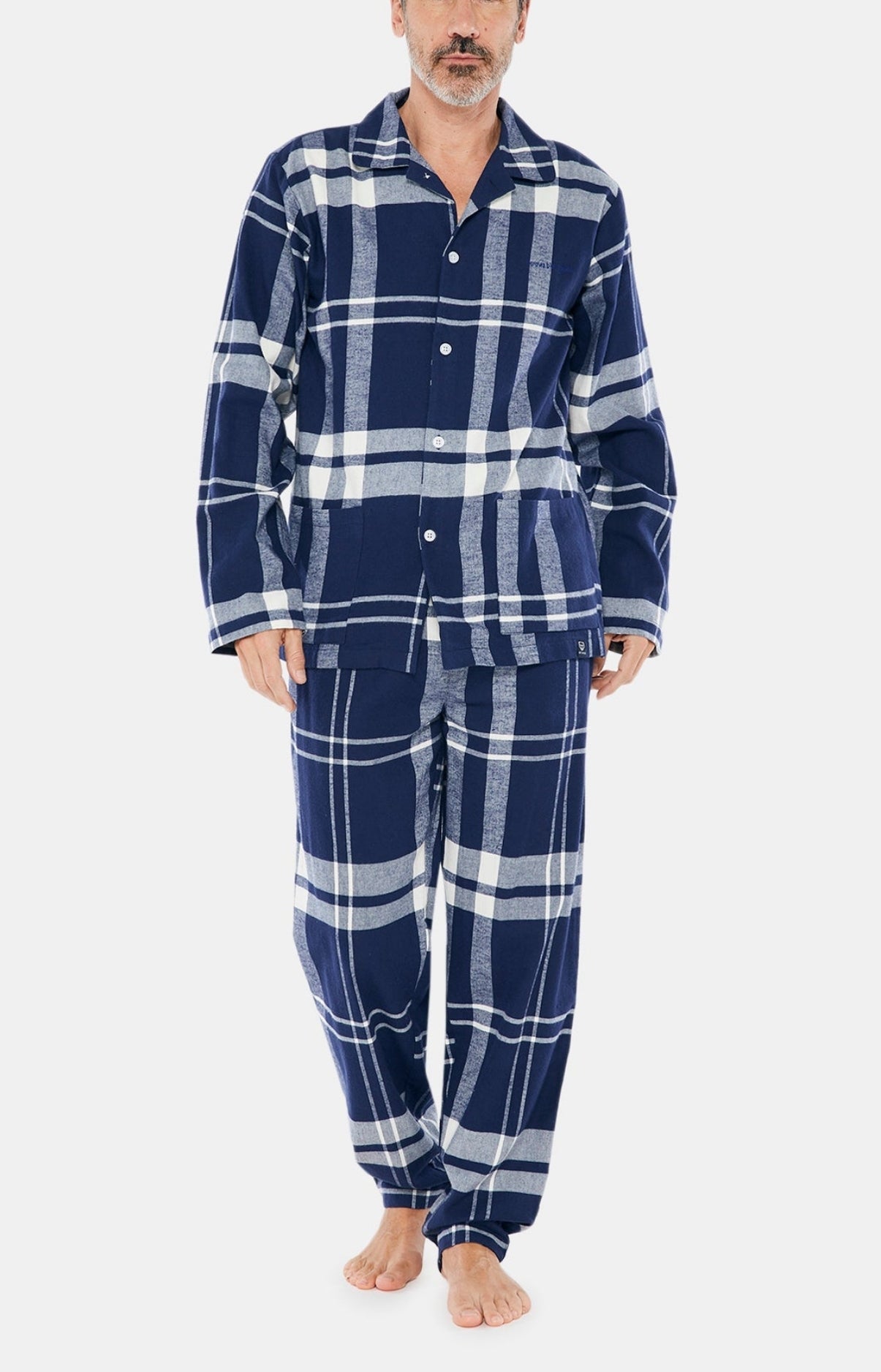 arthur-bob-big-carreaux-pyjama-homme-marine image 1