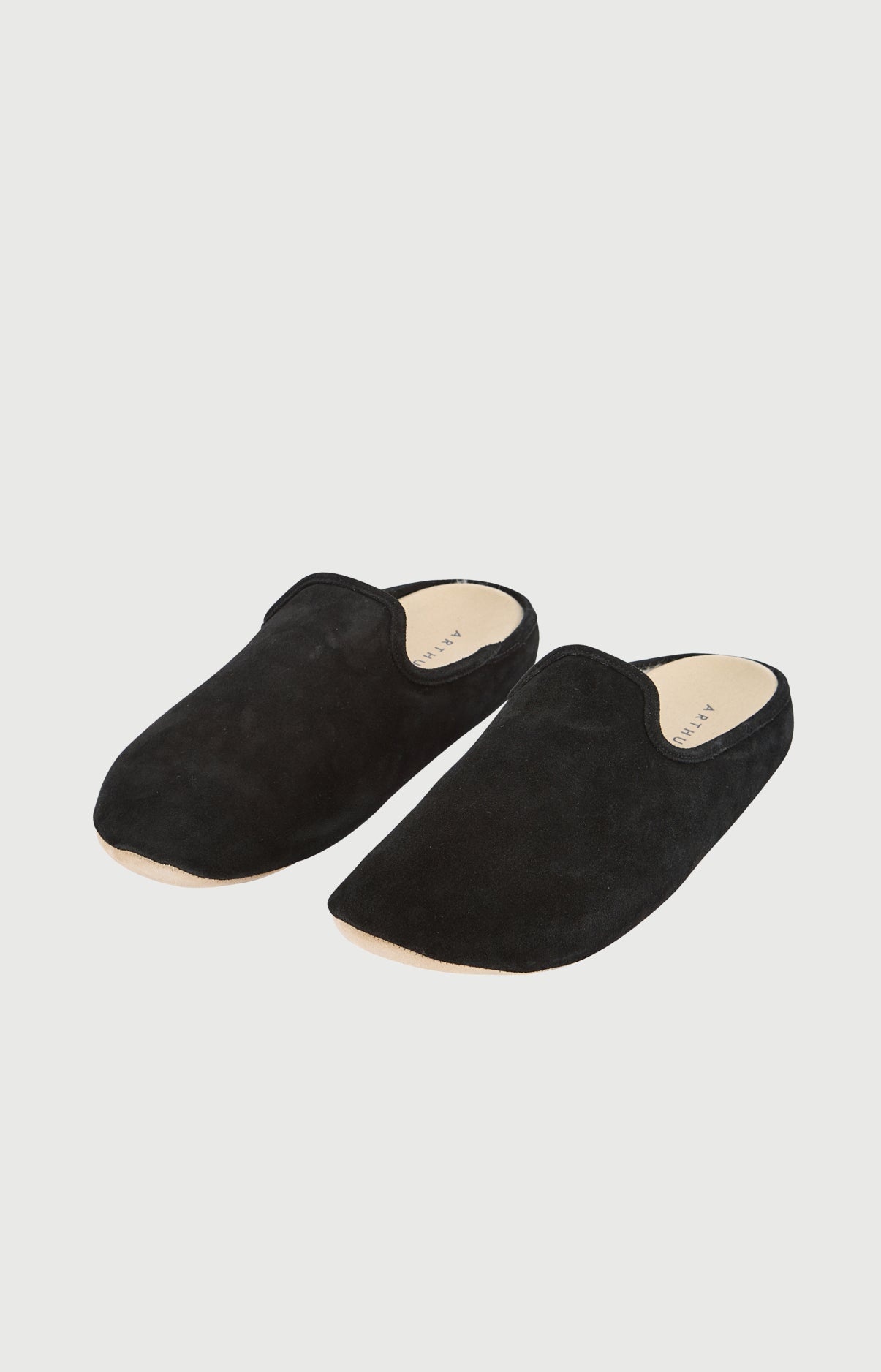 arthur-bob-r-glisse-mules-noir-cuir-laine image 2