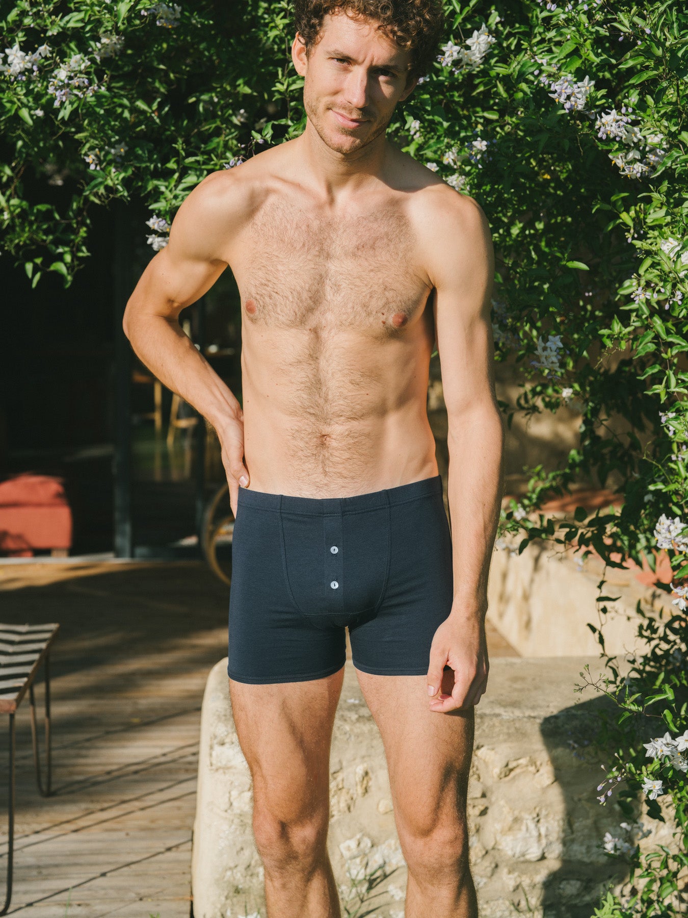 p-trone-boxer-h-ritage-boxer-homme-boutons-nacre-tencel image 3