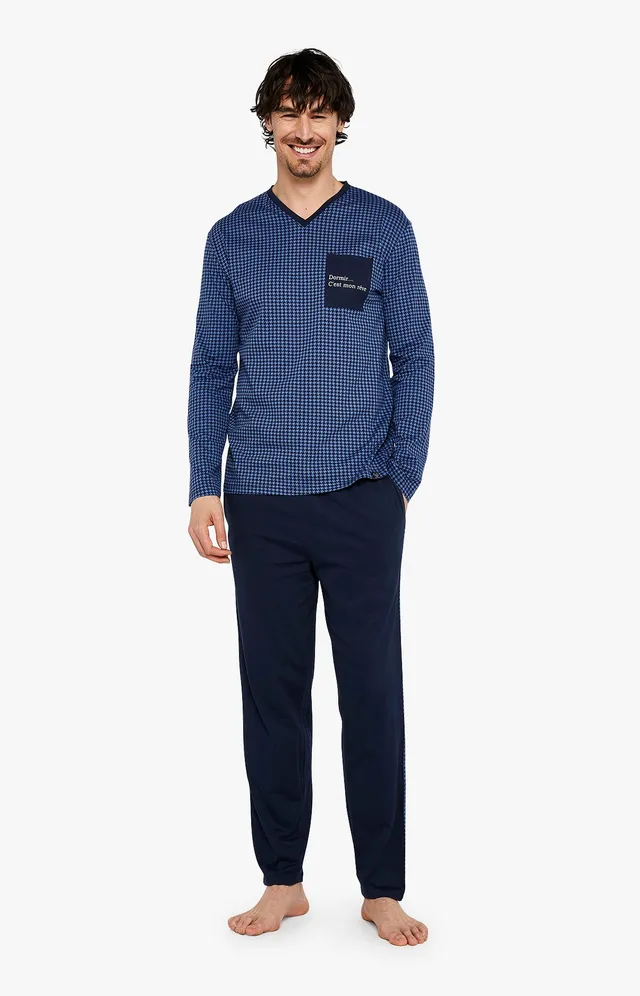 arthur-bob-dormir-pyjama-homme-coton-bio-marine image 1