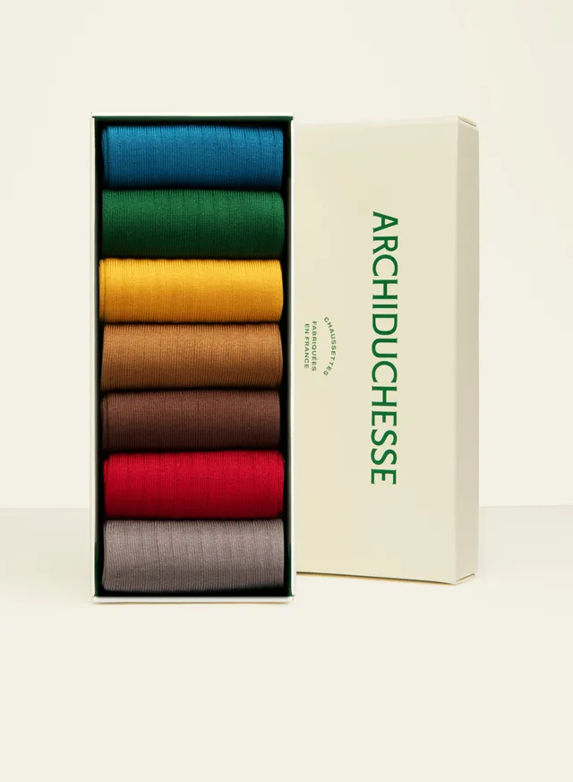 archiduchesse-de-luxe-semainier-hiver-coffret-7-chaussettes-coton image 1