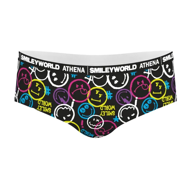 athena-graphic-boxer-fille-smileyworld-stretch-ceinture-tiss-e image 1