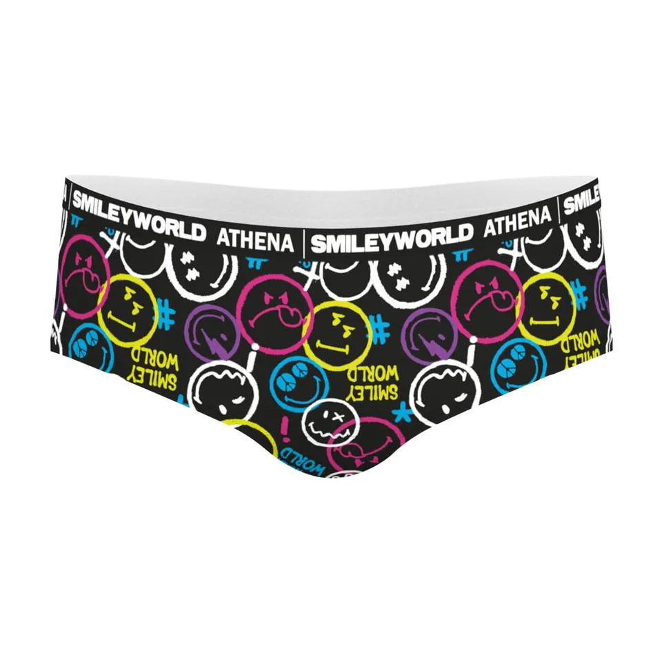 athena-graphic-boxer-fille-smileyworld-stretch-ceinture-tiss-e image 1