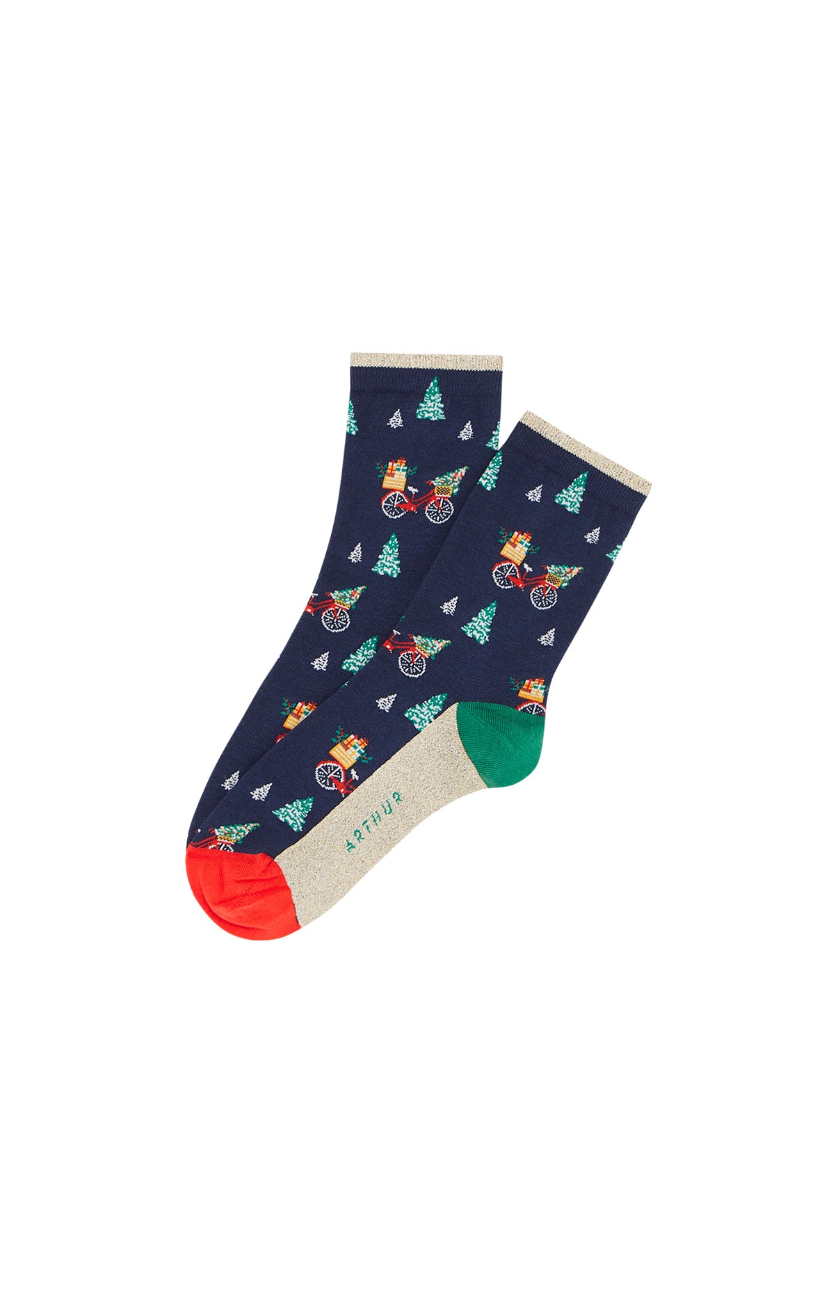arthur-bob-chaussettes-coton-marine-hotte-montagne-36-40 image 1