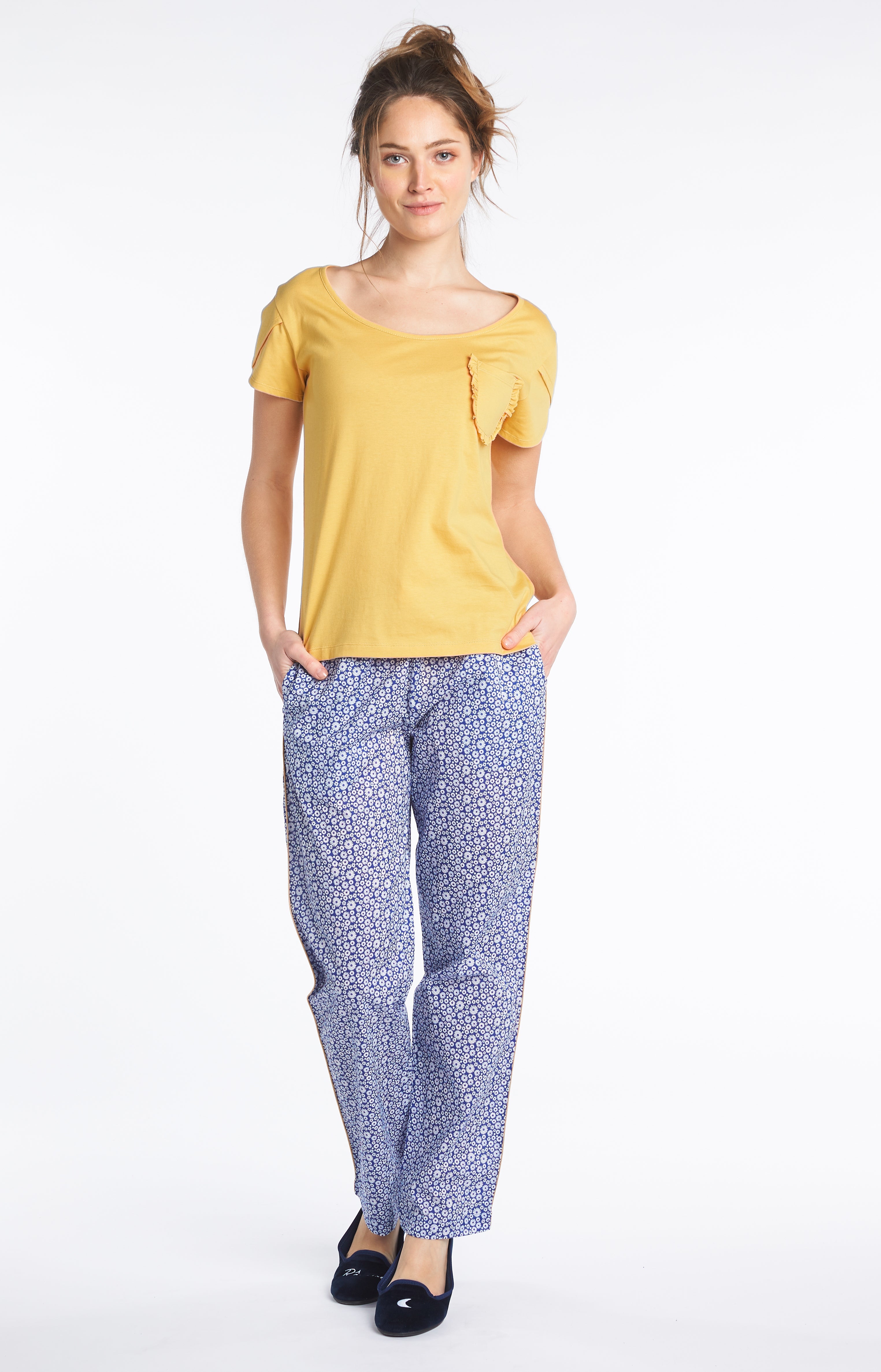 arthur-bob-tee-shirt-uni-ocre-coton-bio-femme image 6
