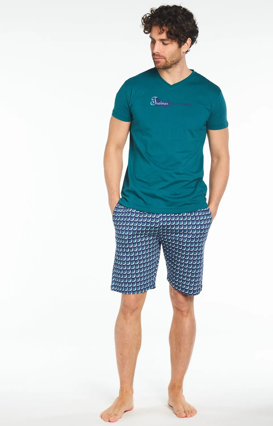 arthur-bob-trainer-pyjashort-homme-marine-coton-bio image 1