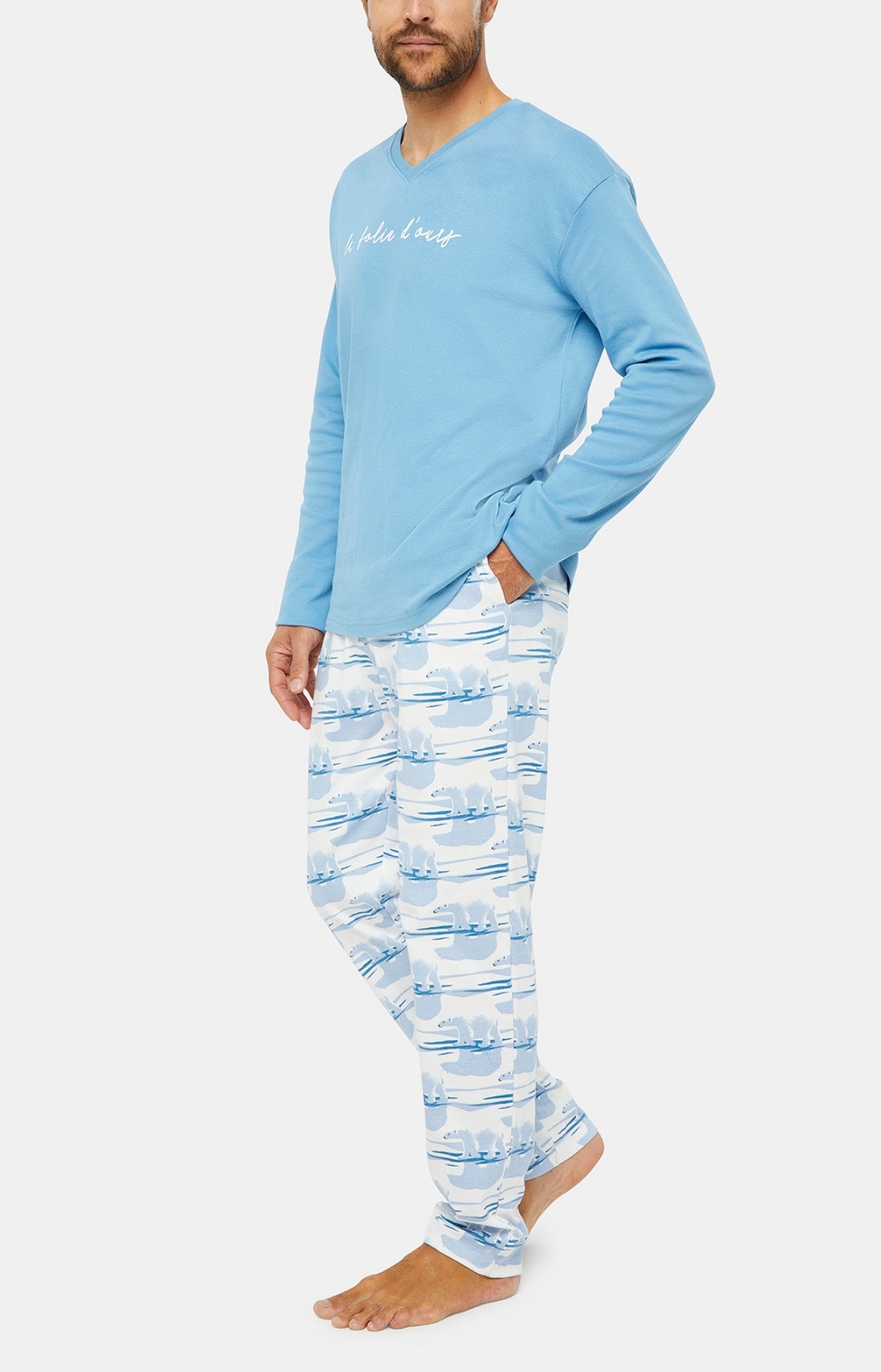 arthur-bob-la-folie-d-ours-pyjama-homme-ivoire-jersey image 4
