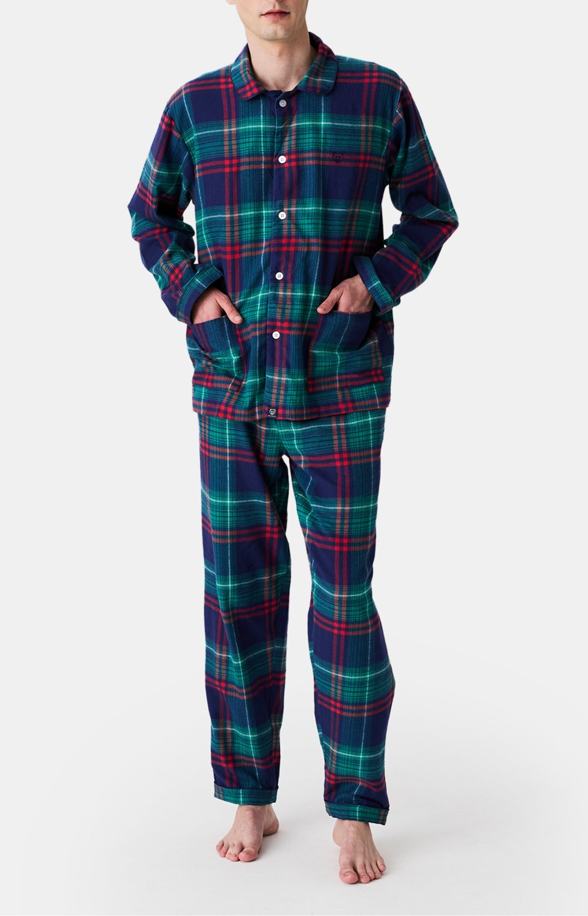 arthur-bob-thomas-pyjama-flanelle-homme-marine-pilou image 4