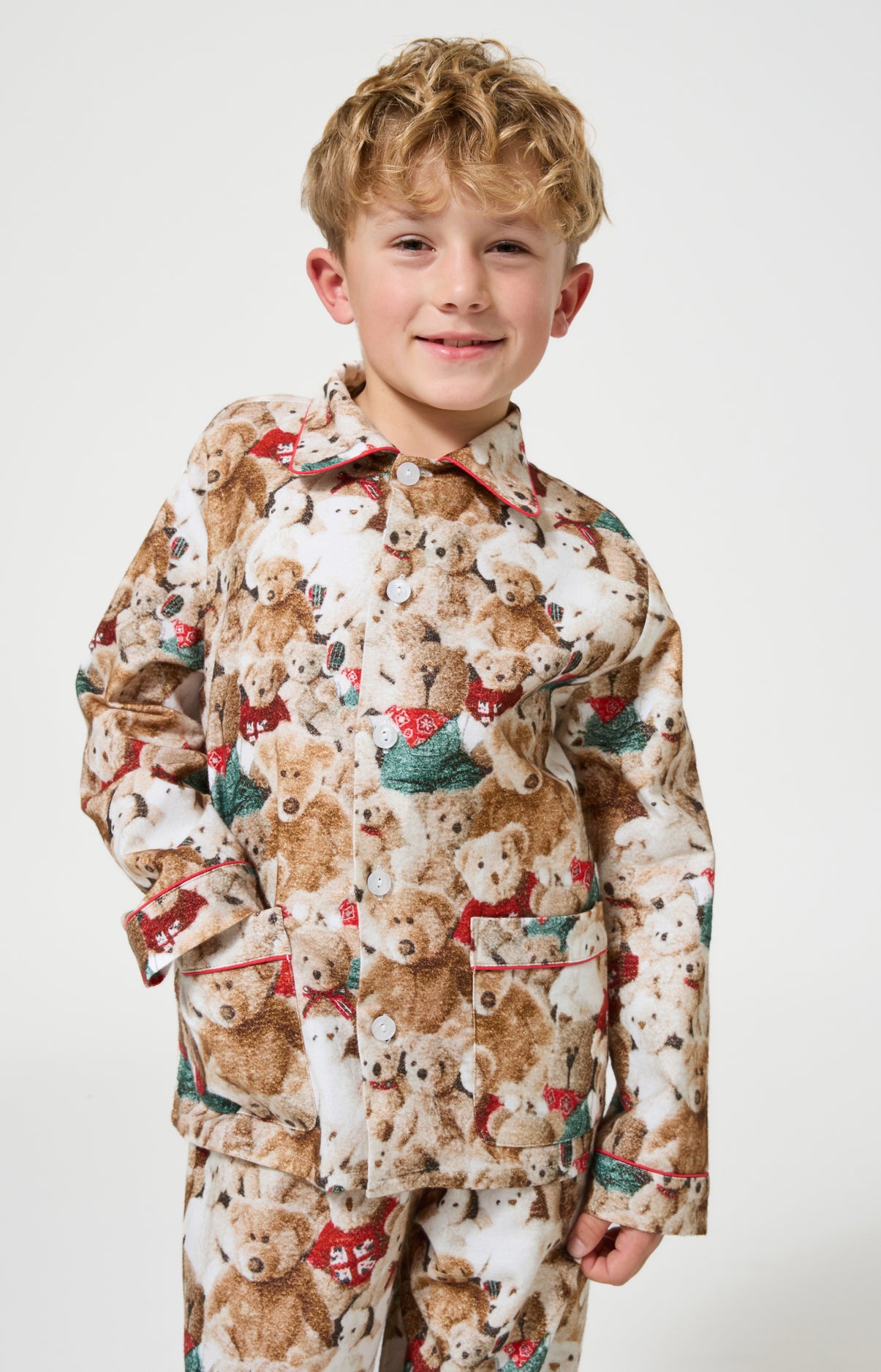 arthur-petit-teddy-pyjama-enfant-pilou-brun-chaud image 5