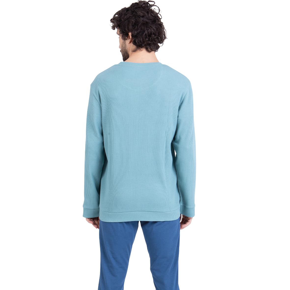 athena-easy-coton-pyjama-long-homme-100-coton-bleu image 3