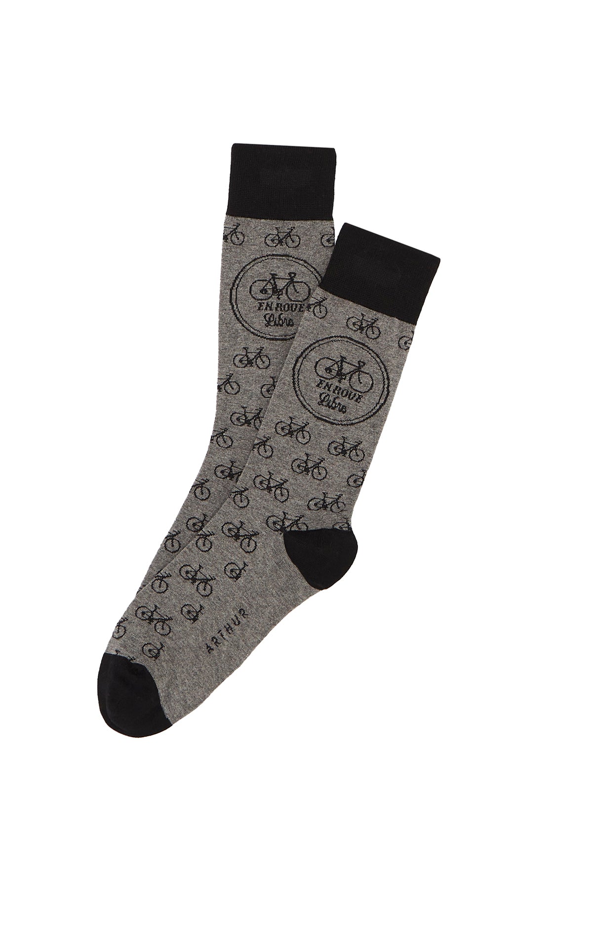 arthur-bob-roue-libre-chaussettes-homme-gris-40-46 image 1