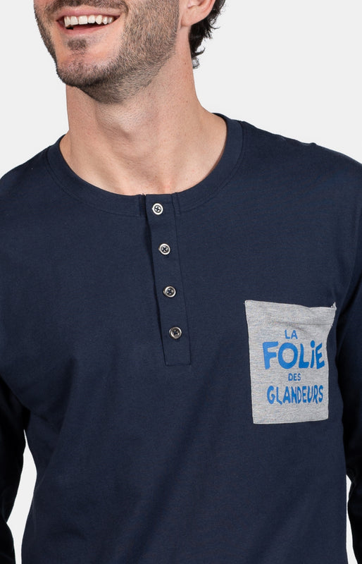 arthur-glandeurs-pyjama-homme-gris-taille-l-coton image 2