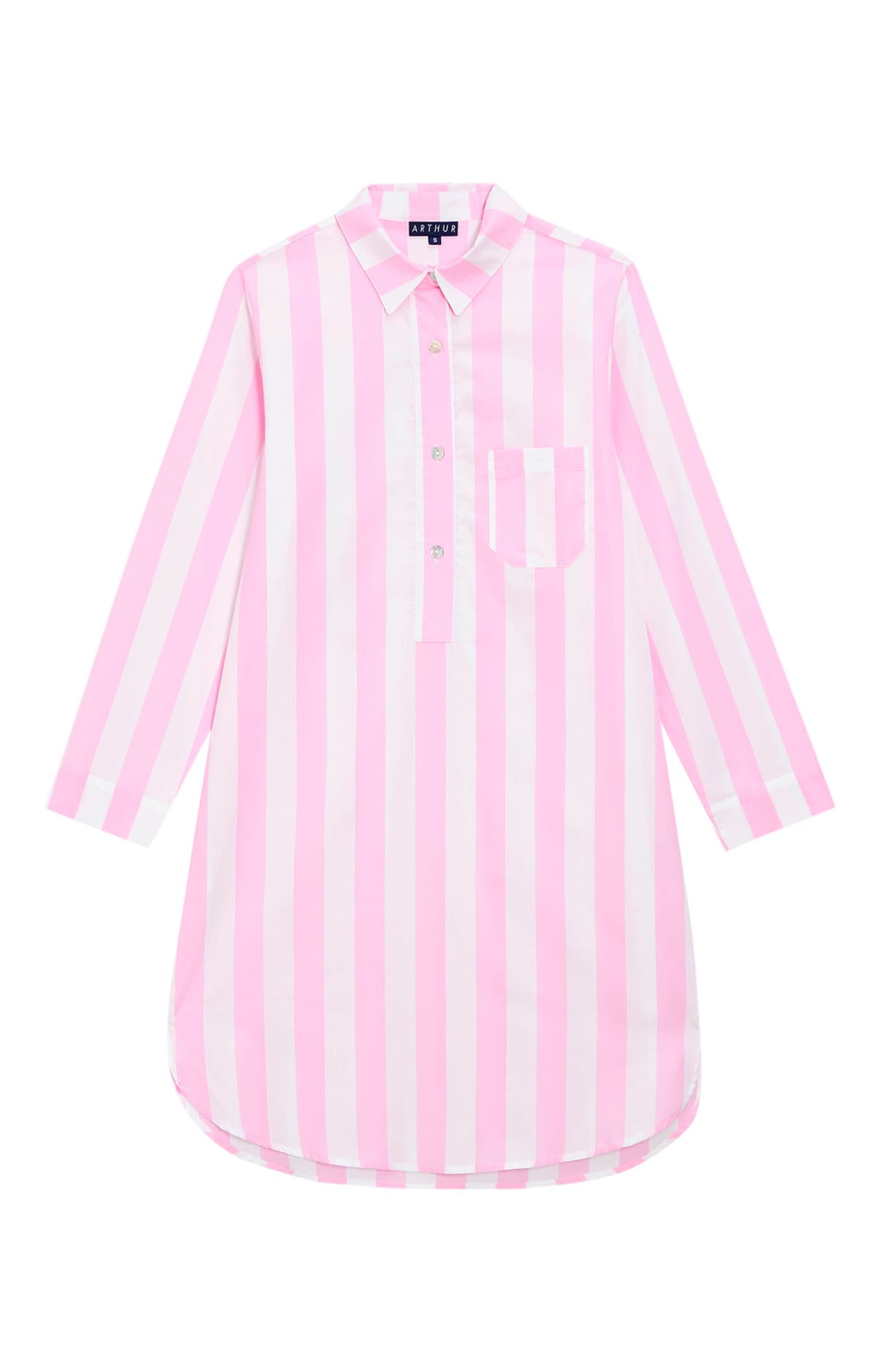 arthur-bob-liquette-rayure-louise-chemise-nuit-rose image 3