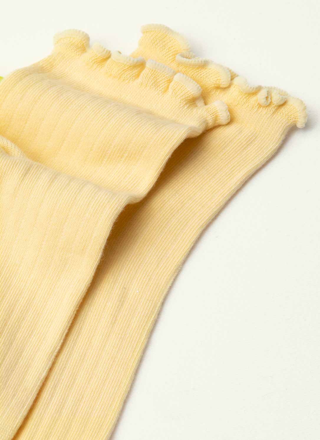 archiduchesse-fantaisie-collerettes-bouton-d-or-chaussettes-jaune-36-41 image 5