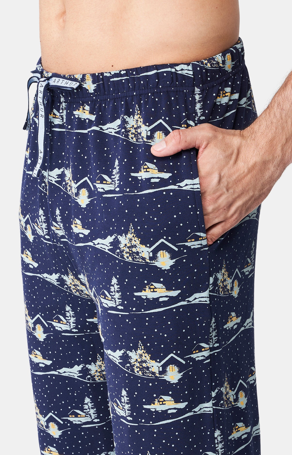 arthur-bob-nuit-d-hiver-pyjama-homme-marine-coton-bio-chaud image 6