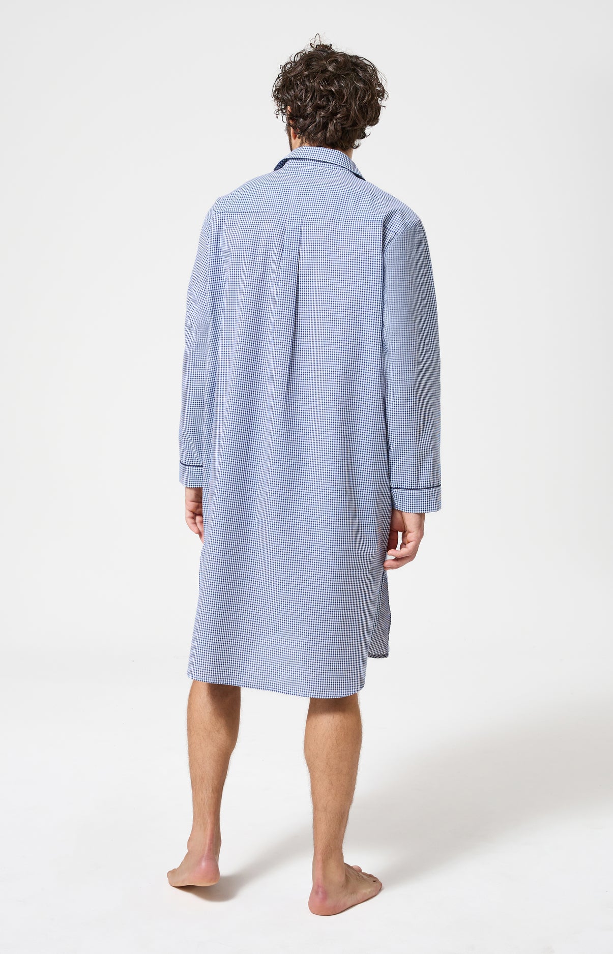 arthur-bob-vichy-chemise-de-nuit-marine-coton-bio image 5
