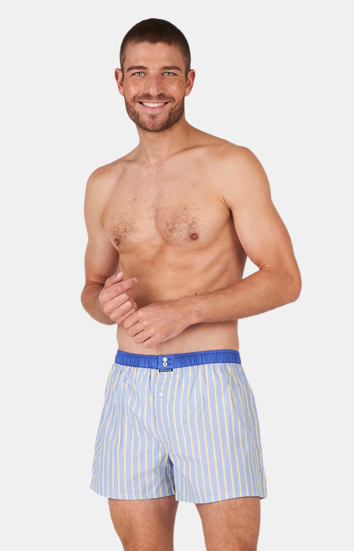 arthur-le-club-n-1090-cale-on-homme-jaune-coton-bio image 1