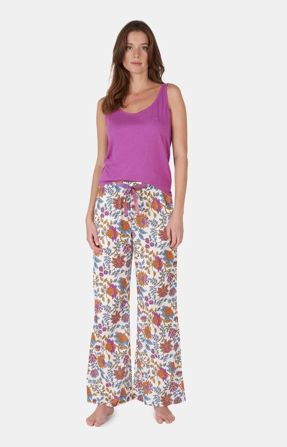 arthur-indie-bas-pyjama-femme-multicolore-m-voile-coton image 1