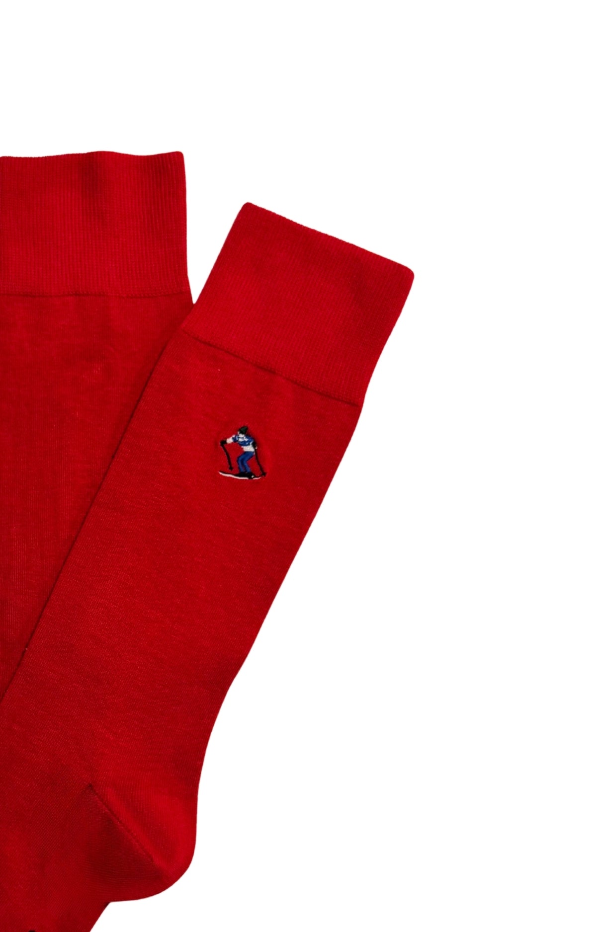 arthur-bob-ski-chaussettes-homme-rouge-coton-brod image 2