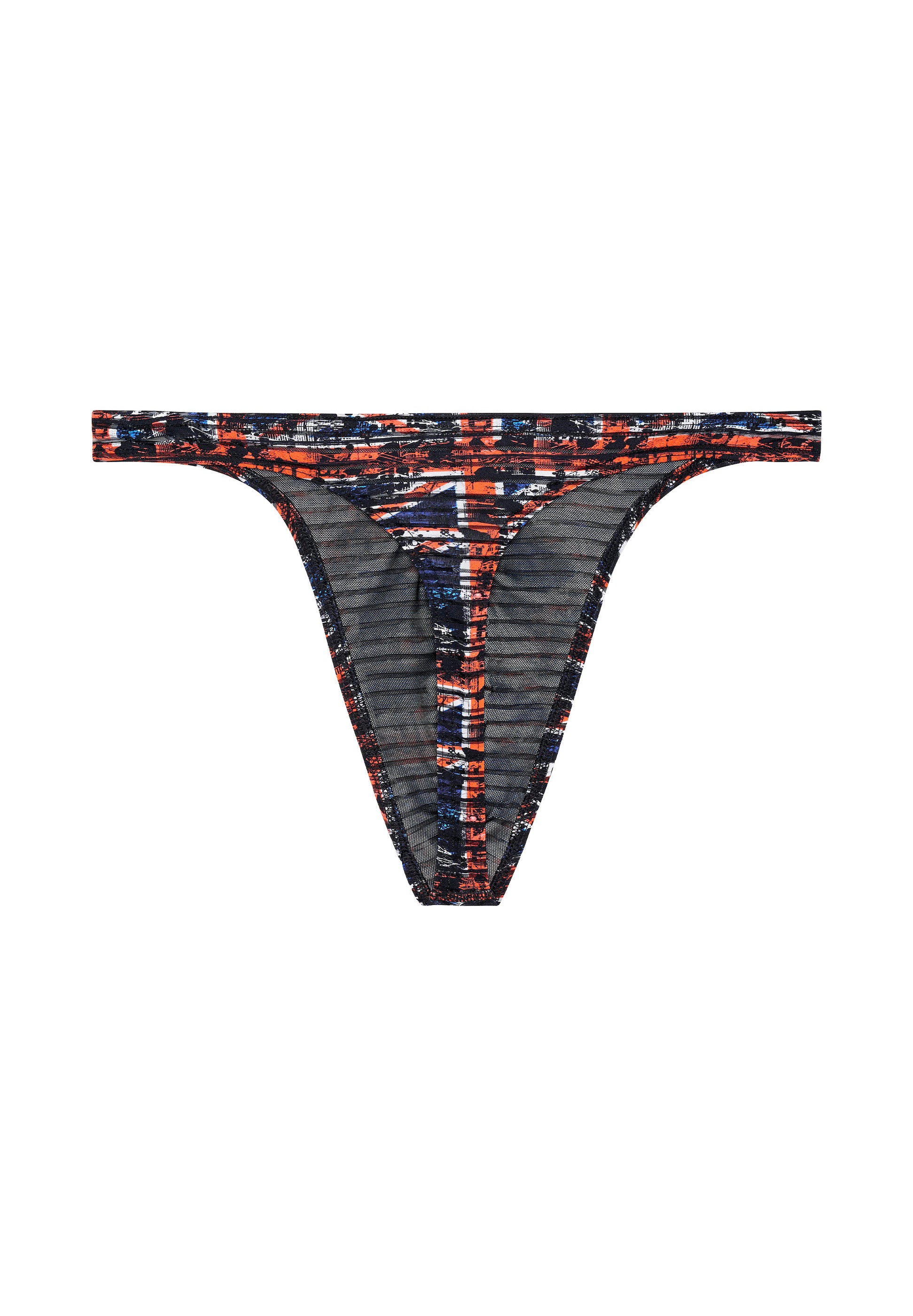 hom-temptation-malcom-string-homme-noir-rouge-microfibre image 2