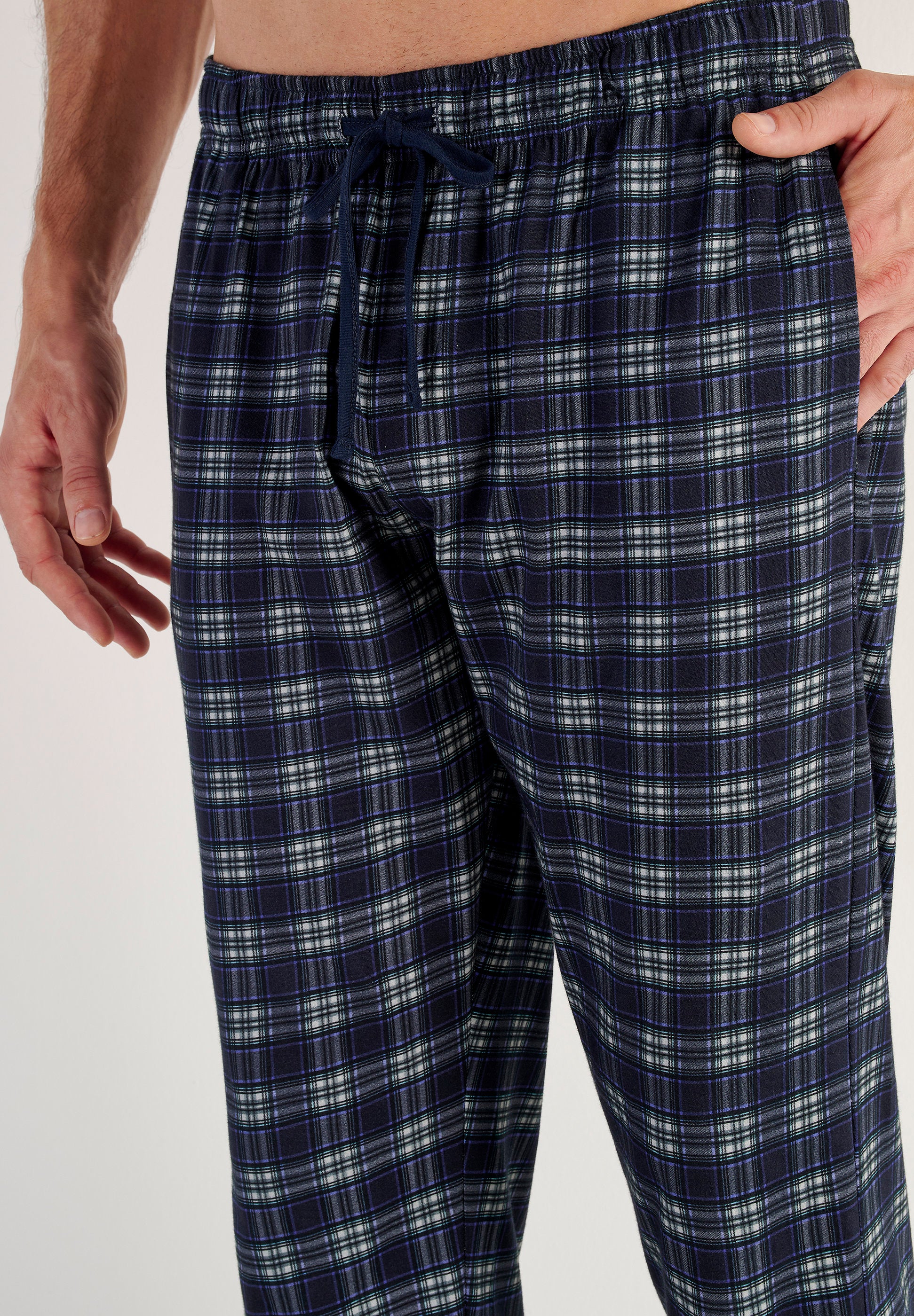 hom-sid-pyjama-long-bleu-carreaux-coton-interlock image 7