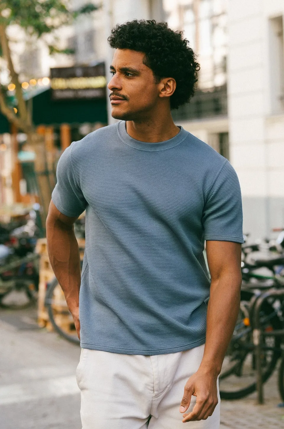 p-trone-gaufr-t-shirt-manches-courtes-beige-taille-m image 1