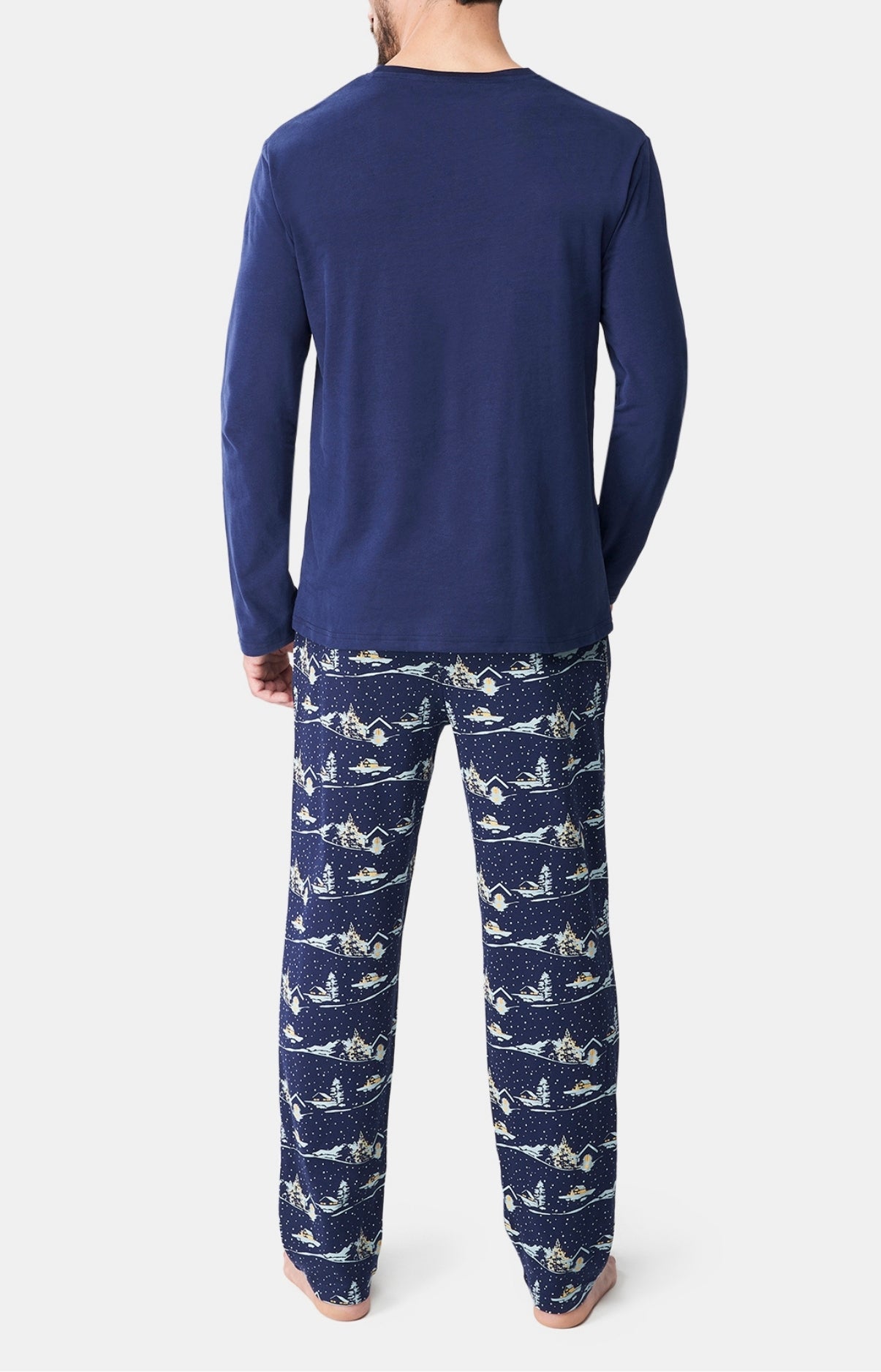arthur-bob-nuit-d-hiver-pyjama-homme-marine-coton-bio-chaud image 5