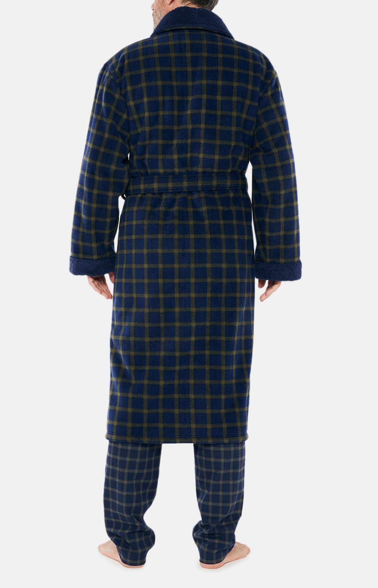 arthur-sam-robe-de-chambre-polaire-marine-carreaux image 4