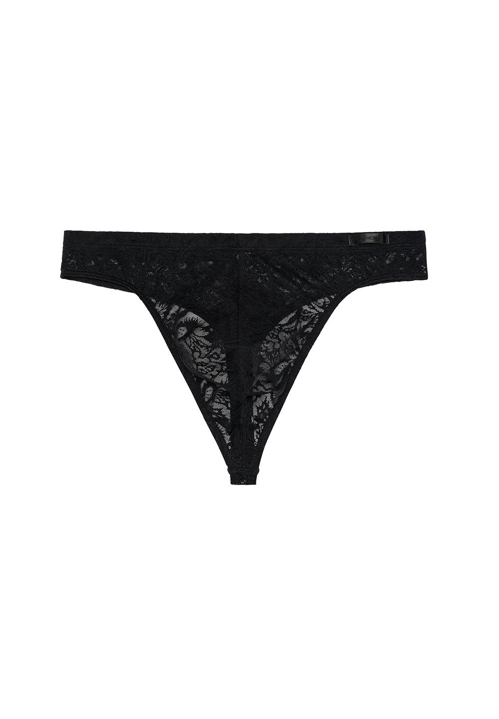 hom-free-cut-lace-g-string-string-homme-noir-dentelle image 1