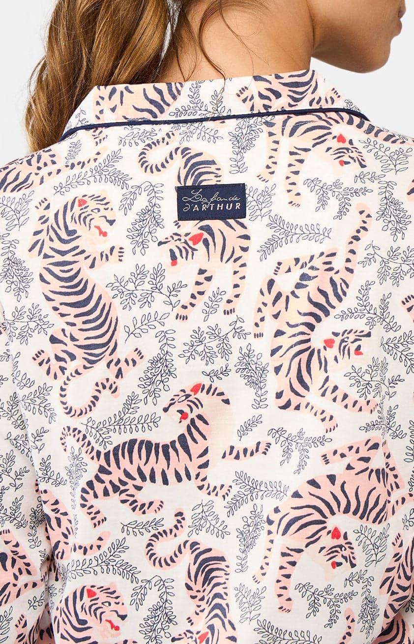 arthur-bob-tigre-pyjama-court-femme-blanc-coton-bio image 6
