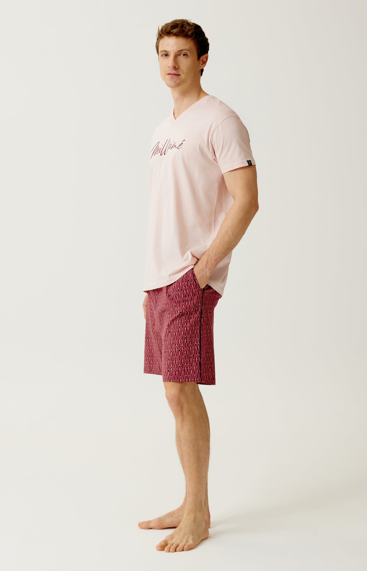 arthur-bob-pyjashort-mill-sim-coton-bio-bordeaux-homme image 5