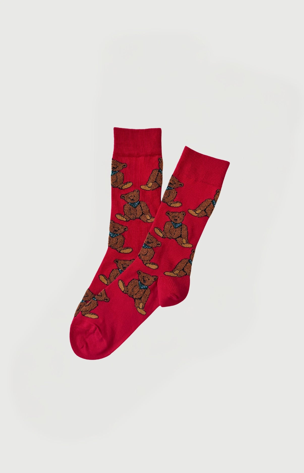 arthur-bob-old-teddy-rouge-chaussettes-femme-coton-bio-36-40 image 1