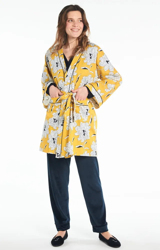 arthur-bob-simone-kimono-femme-jaune-coton-taille-3 image 1