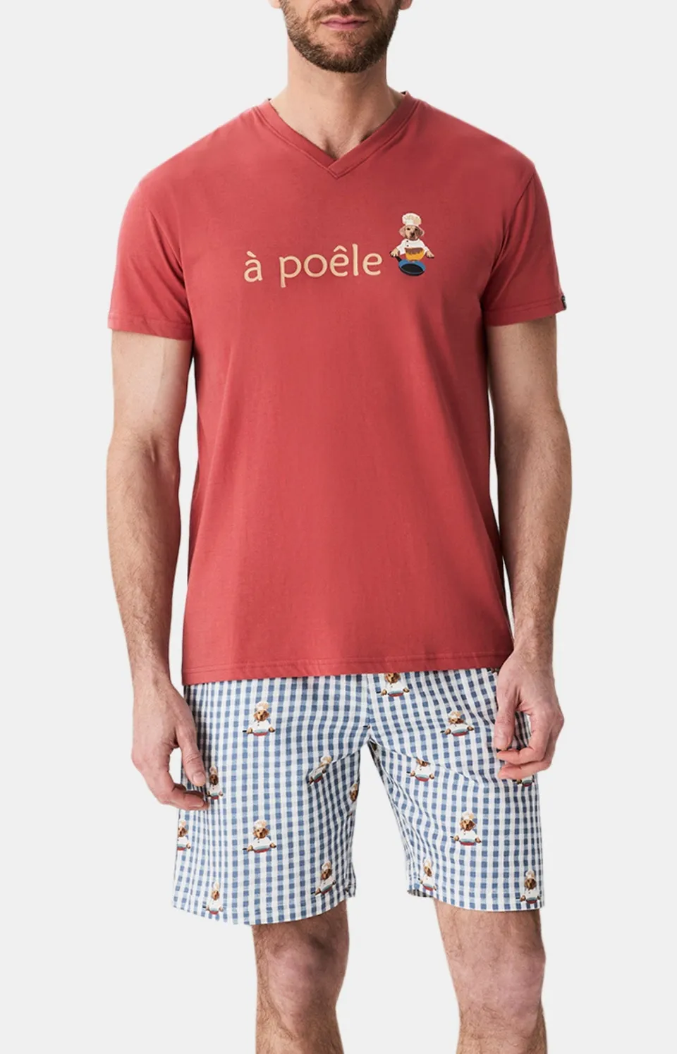 arthur-bob-a-po-le-pyjashort-homme-gris-coton-bio image 1