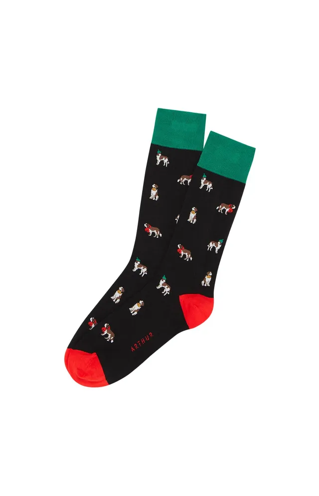 arthur-bob-wouf-noir-chaussettes-noir-coton image 1