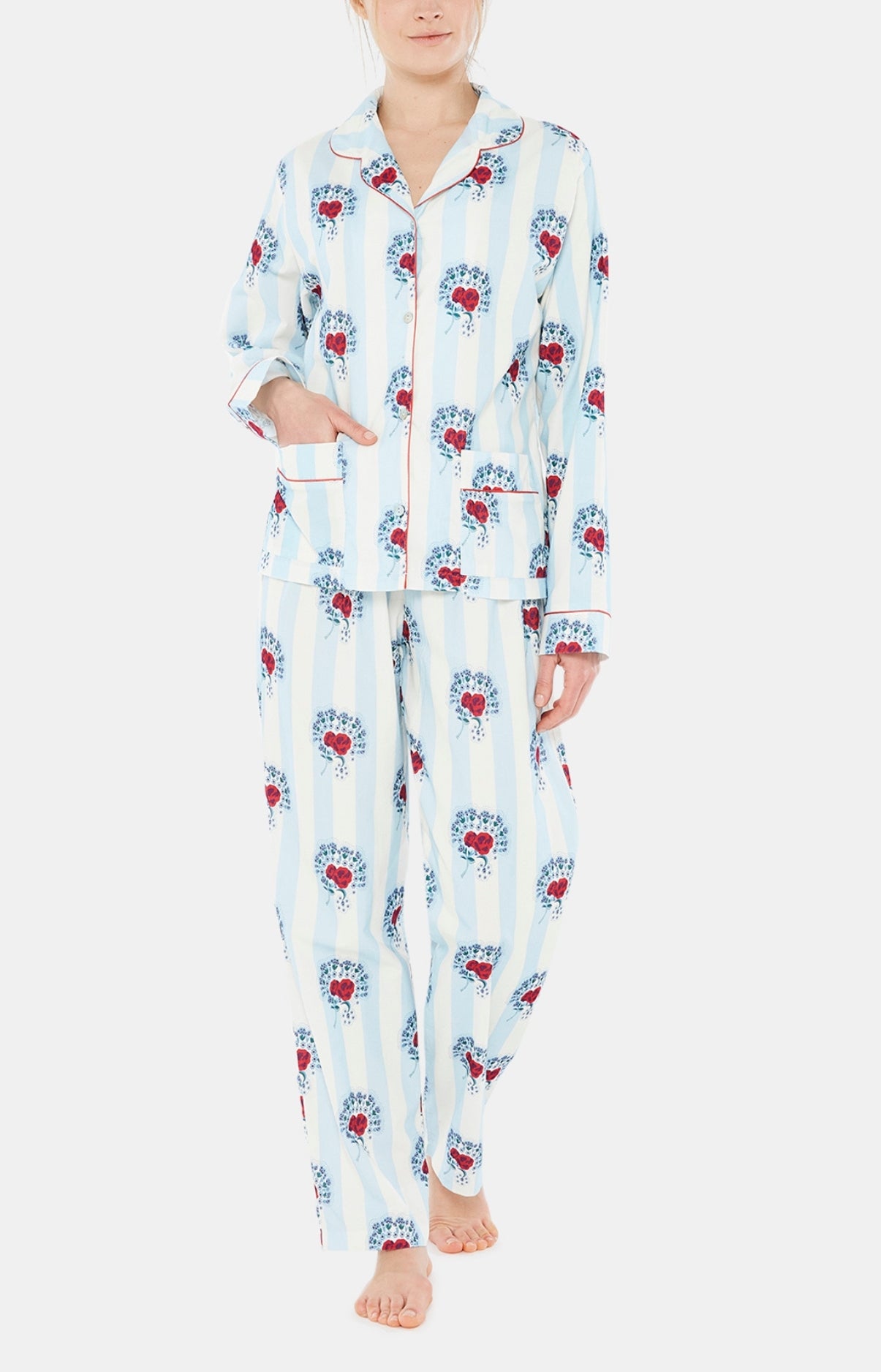 arthur-bob-suzanne-pyjama-boutonn-coton-bio-ciel image 1