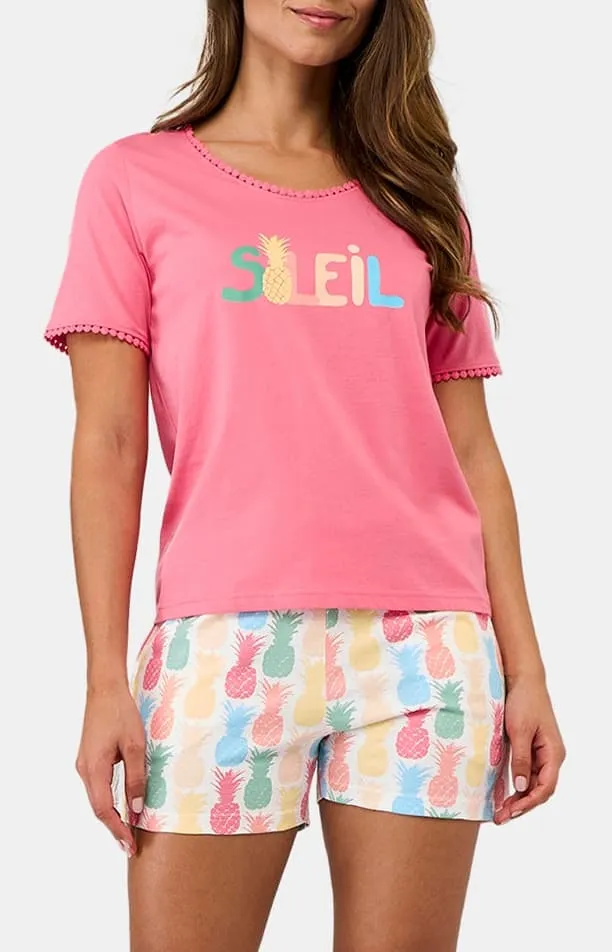 arthur-bob-pyjashort-femme-ananas-vanille-coton-bio image 1