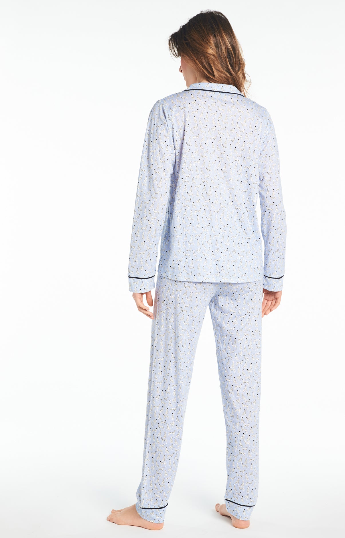arthur-bob-pyjama-long-dalmatien-pyjama-femme-bleu-ciel-l image 4