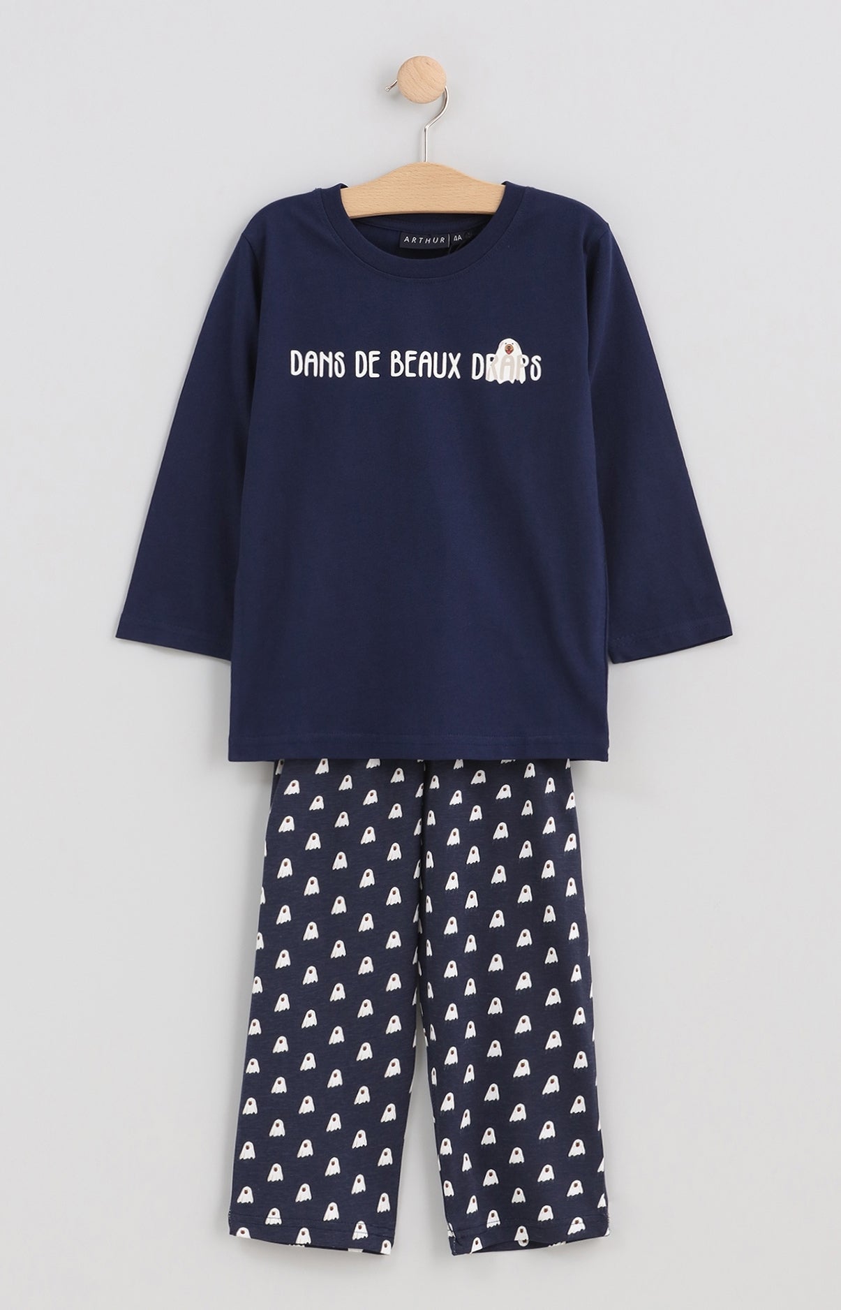 arthur-bob-pyjama-enfant-dans-de-beaux-draps-marine image 1