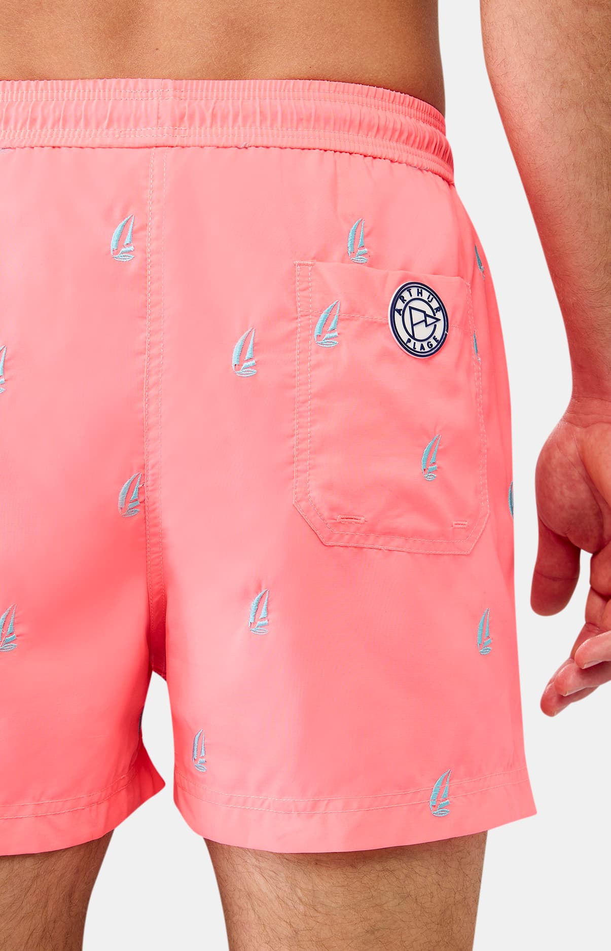 arthur-bob-brod-bateau-short-de-bain-rose-recycl image 6